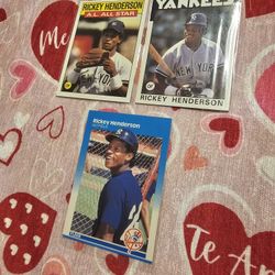 Rickey Henderson Baseball Cards Lot New York Yankees 