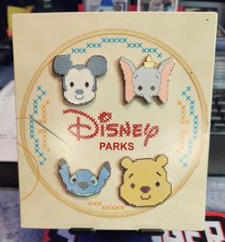 Disney Pin Booster Set - Pooh Stitch Dumbo Mickey - Cross Stitch NEW 2016