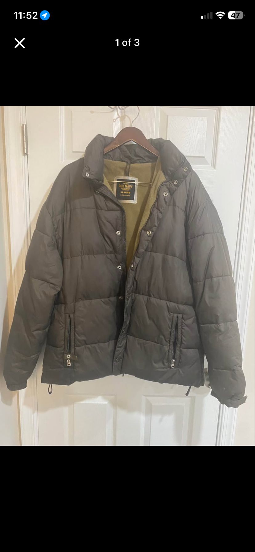 Down puffer OLD NAVY coat/jacket size XL