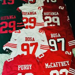 Nick Bosa, Deebo, Hufanga & McCaffrey 49ers Nike Jersey 