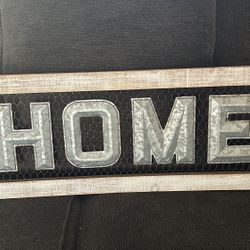 Rustic HOME sign
