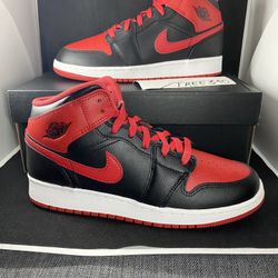 Air Jordan 1 Mid Alternate Bred 7Y GS DQ8423-060 Deadstock