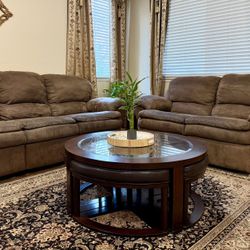 Center Table with 4 Pullout Seats