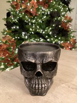 Homeworx by Harry Slatkin & Co. Skull 4 Wick Candle Holder New
