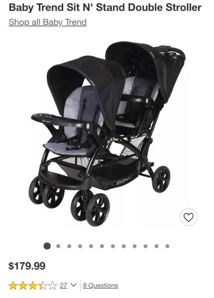 NEW In The Box Baby Trend Double Stroller