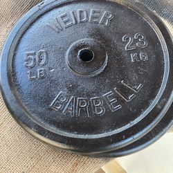 lifting weits 50 pounds each