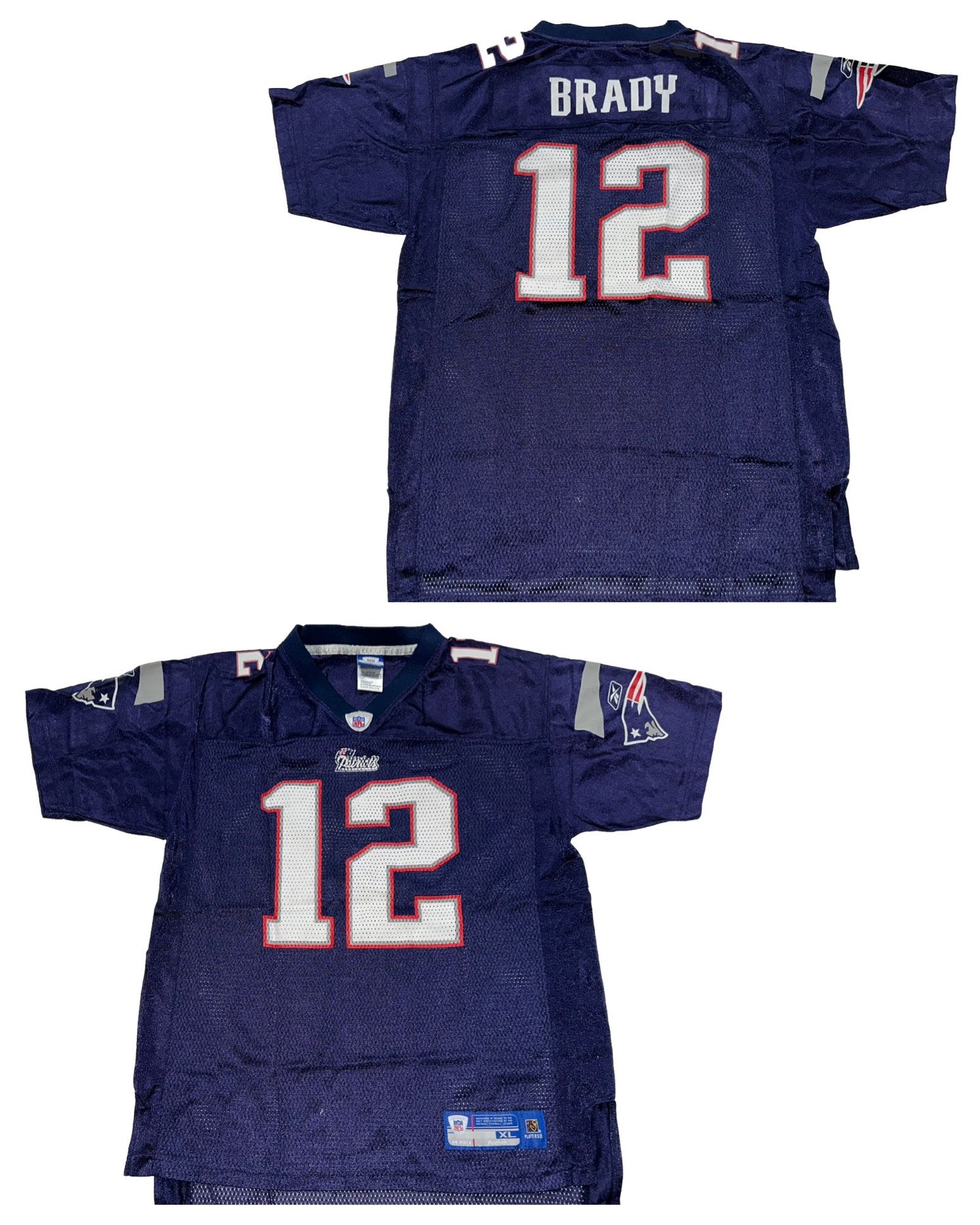 Reebok New England Patriots Tom Brady #12 Jersey Youth Boys XL 18/20