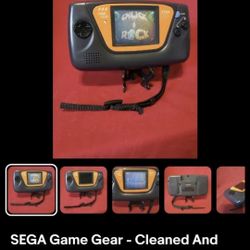 Working Sega Gamegear With 3 Games2 Movies Car Charger-home Charger