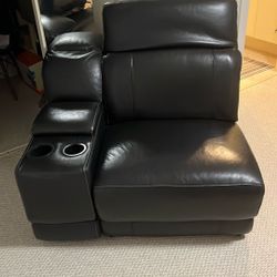 El Dorado leather sectional, middle piece and console adjustable headrest