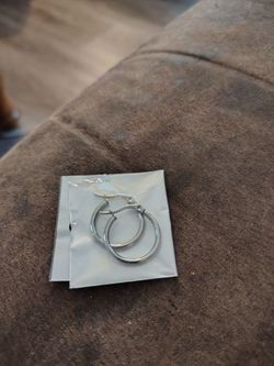 Sterling silver hoops