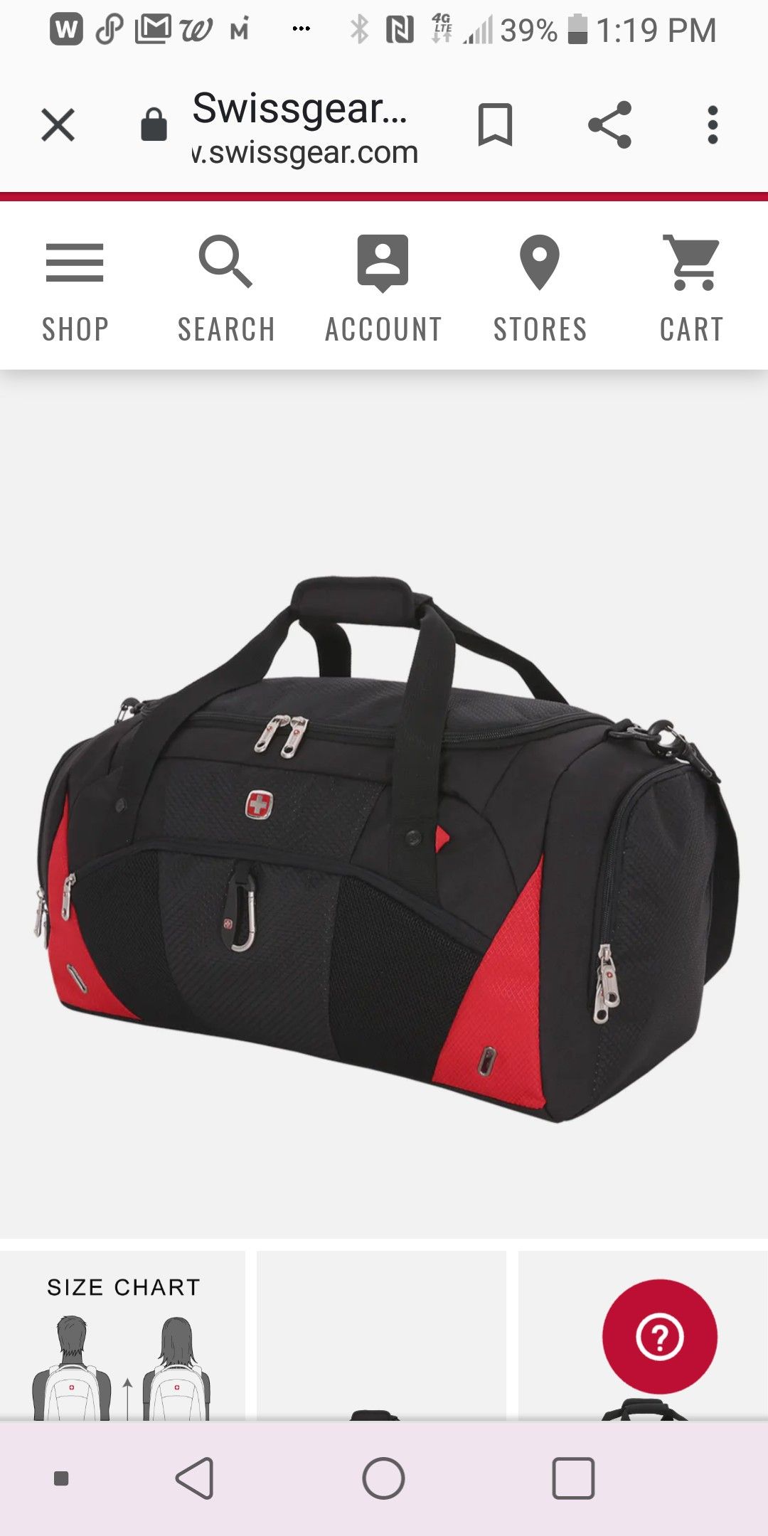 Swiss Gear duffle bag w/ Bell hydration backpack