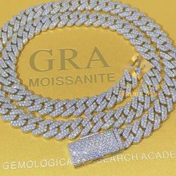 8MM Iced Out Prong Cuban Link Chain – Moissanite S925 Silver | Hip Hop Bling