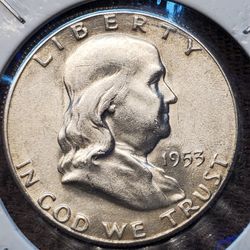 1953 S Franklin Half Dollar