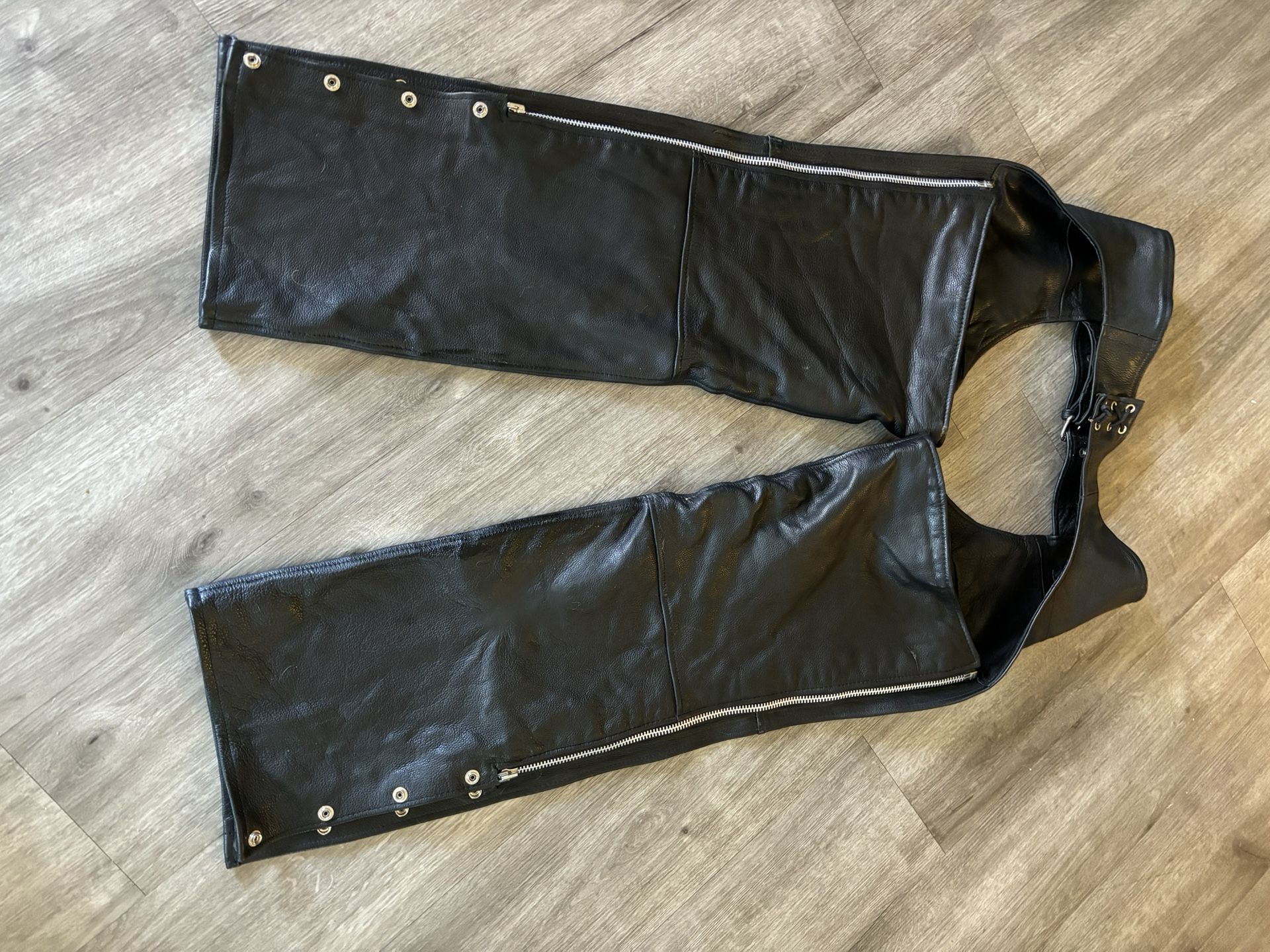 Street & Steel Leather Motorcycle Chaps