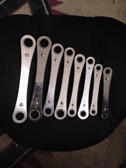 Vintage Sears Craftsman ratchets from size 7/8 down to 3/8 piece set $50