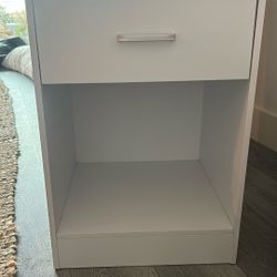 Beautiful Contemporary White Night Stand - Like New!