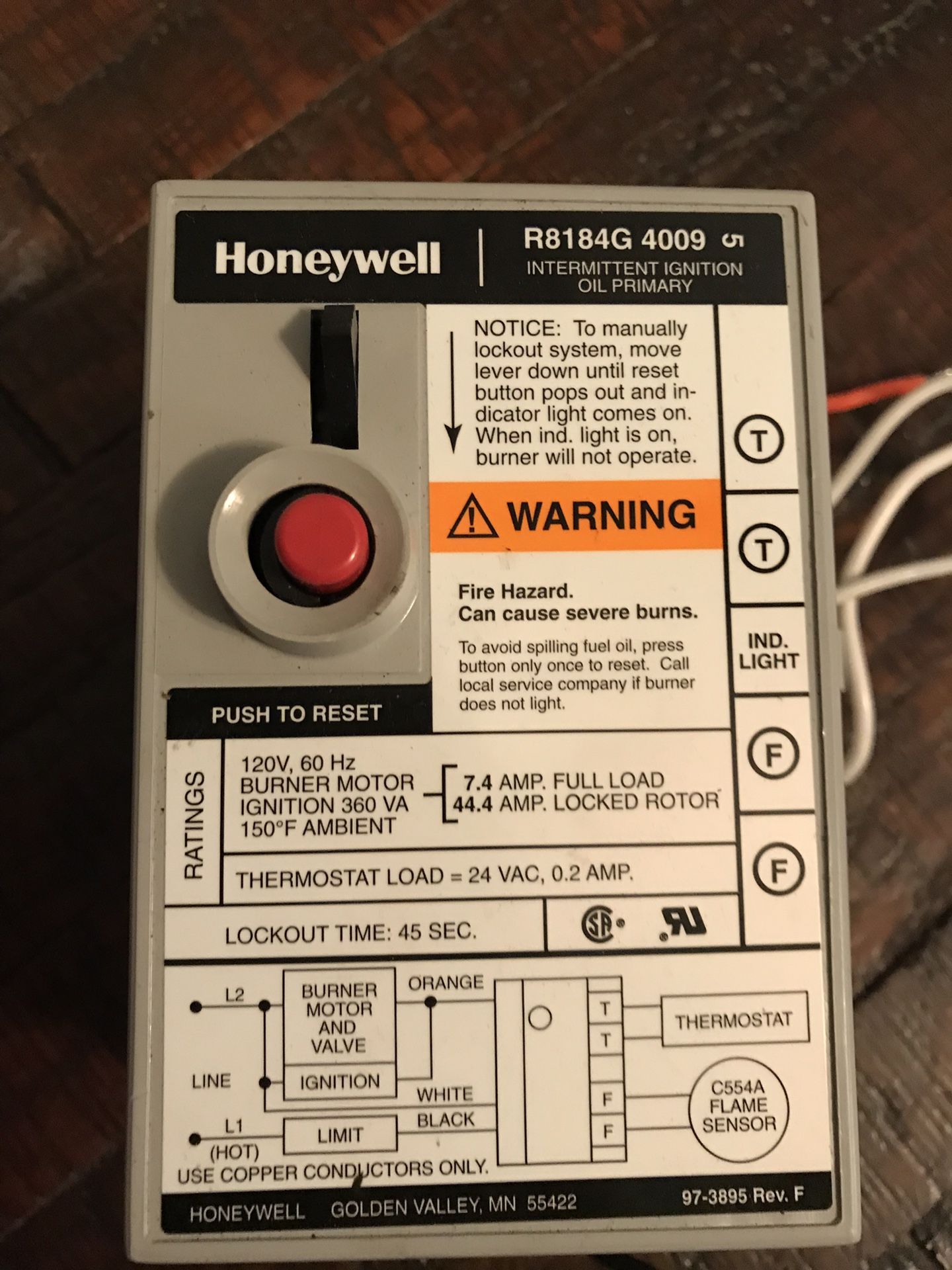 Honeywell R8184G 4009 intermittent ignition