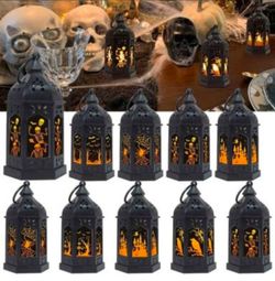 8 pcs Mini Lantern Decorative Lights with Flickering Candles,