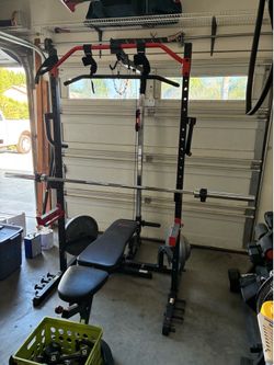 Squat Stand, Bench, Lat Pulldown and Dip Bars