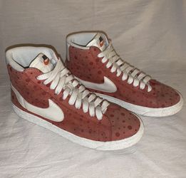Nike Blazer Mid Suede Bright Crimson/White Sneakers 518171-613 Women 7.5