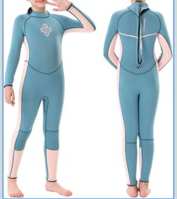 Seaskin Kids Wetsuit for Boys Girls Toddlers, 2mm Front Zipper Shorty Wetsuits, 3mm Back Zip Full Wetsuit size 12