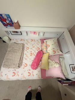 White Wooden Kids Bed Frame