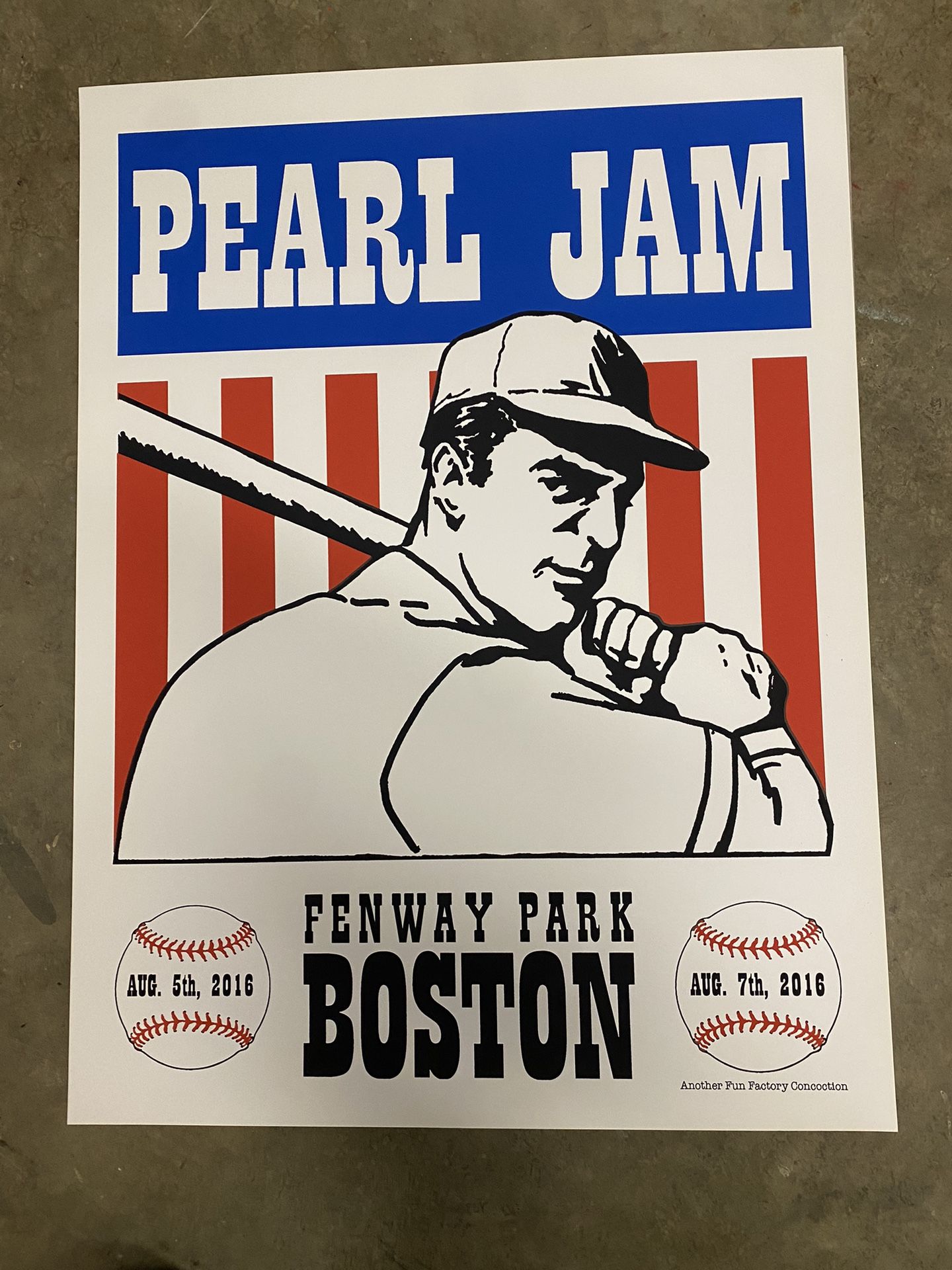 Pearl Jam Boston Fenway Poster