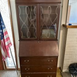 Antique Secretary Desk with Hutch