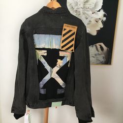 Denim jacket grey black
