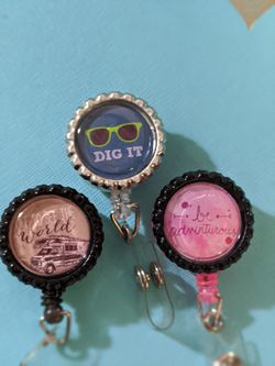Fun badge reels for name tags