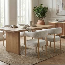 Four modern barrel dining chairs, upholstered with wooden legs and armrests of  Rubber, decorative chairs for farm, dining room, living room