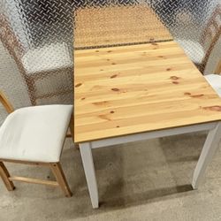 Ikea Table And 2 Chairs (Lerhamn)