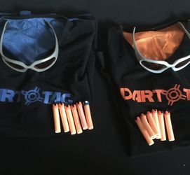 Nerf dart tag vest x2 with glasses