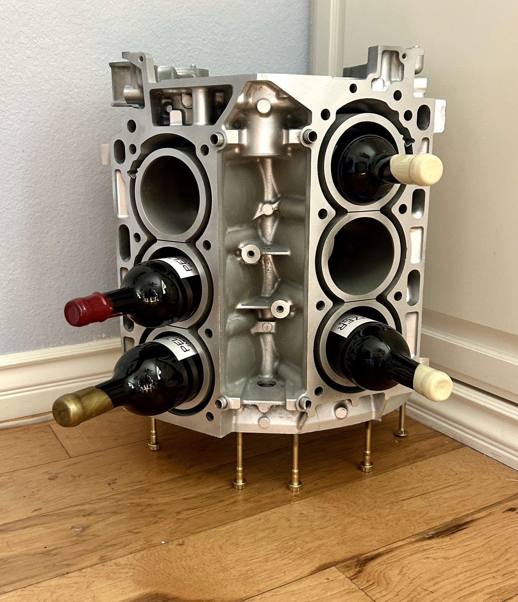 Engine Block Wine Rack V6