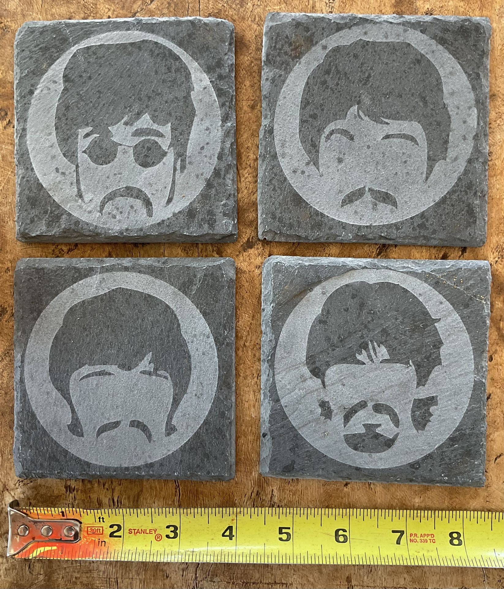 Beatles Stone Coasters Beautiful Pieces Very Unique Comes With Box Great Xmas Gift 