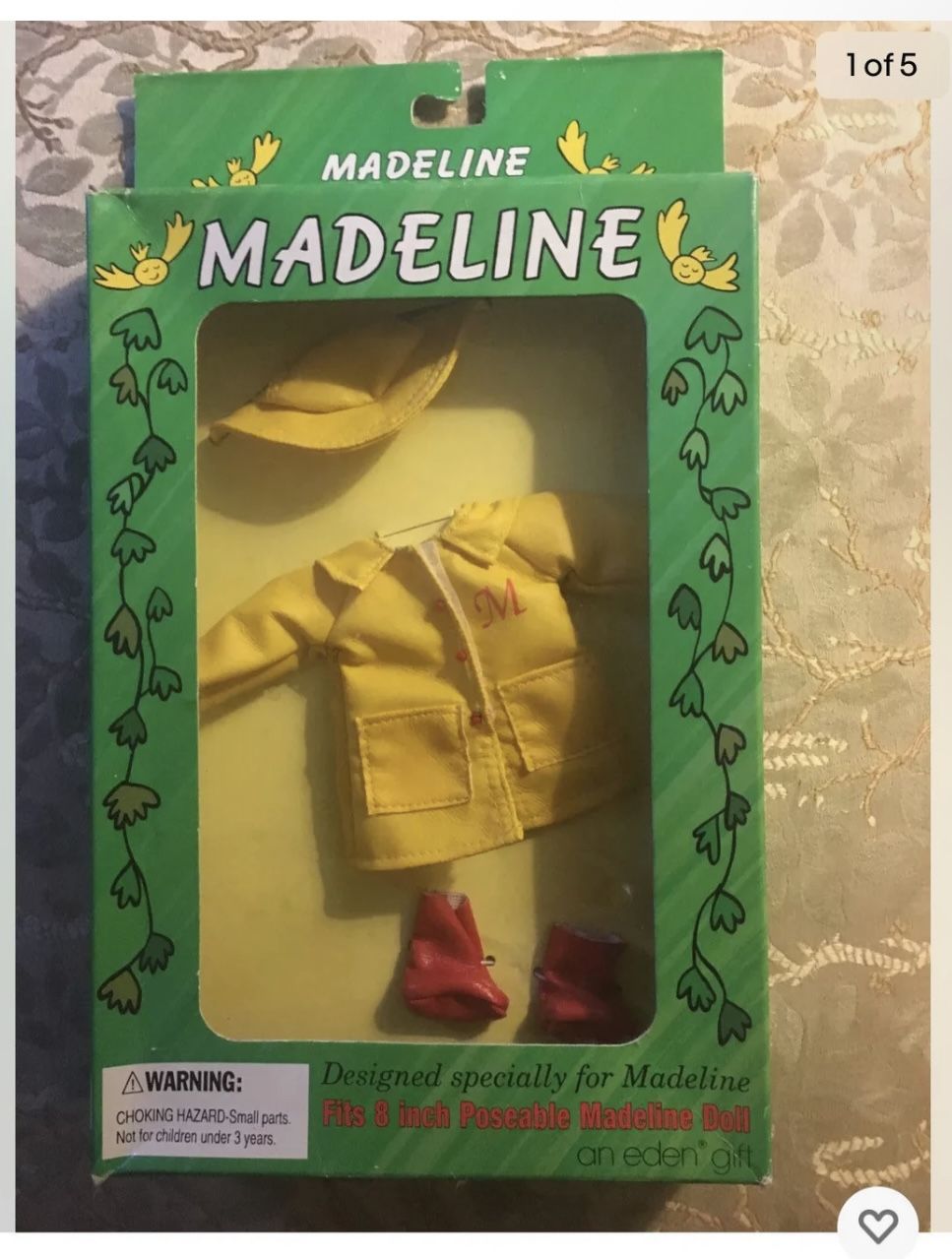 Madeline Doll Vintage Raincoat & Boots In Box 1997