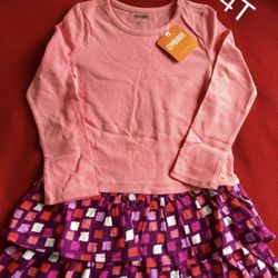 New Gymboree long sleeve toddler dress size 4T (Nuevo).   