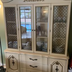 Vintage Solid Wood China Cabinet 