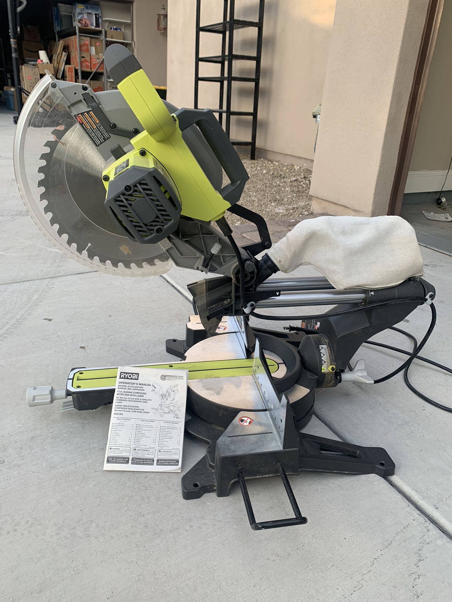 Ryobi 12 in. Sliding Compound Miter Saw w/Laser