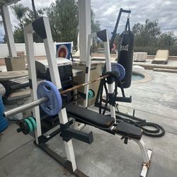Heavy Punching Bag Stand, Weight Rack, Bench