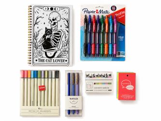 Stationery Bundle Notebook Pens Markers Sticky Notes Flashcards Mixed Lot