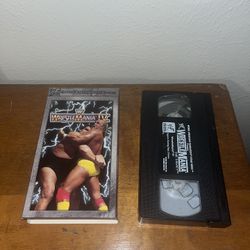 Wrestle mania 4 Wwf Vhs Tape 