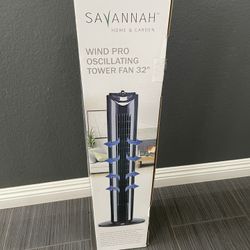 New 32”H 3 Speed Tower Fan