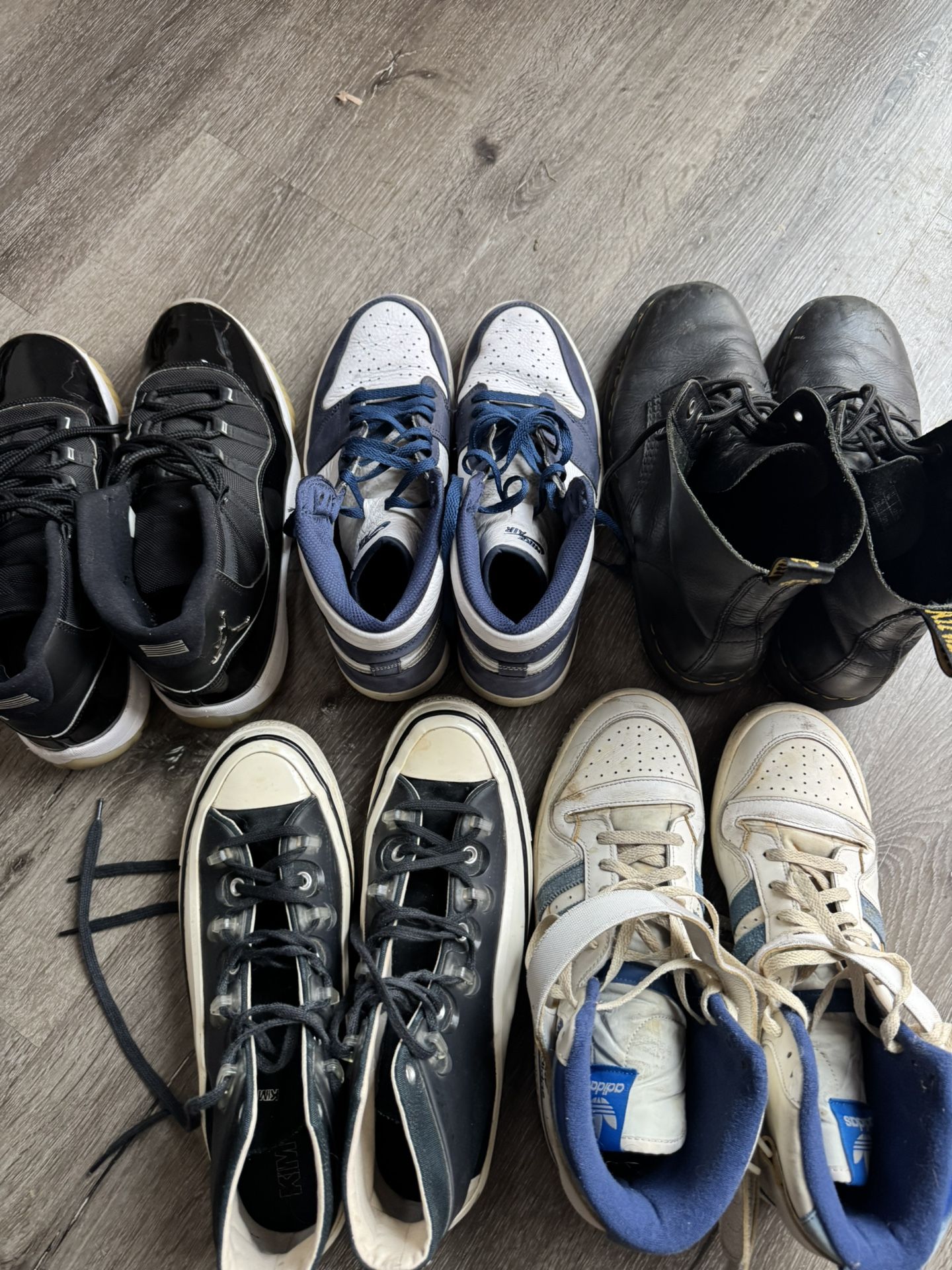 Jordans, Doc Martins, Converse, And Adidas USED