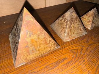 Vintage Egyptian revival pyramids