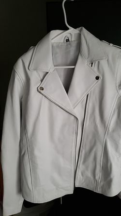 White leather crop jacket