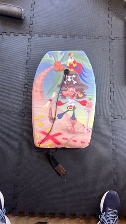 Kids Boogie Board / Bodyboard with Leash – Pirate Design