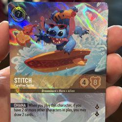 Eng 1 Stitch Carefree Surfer (Enchanted)