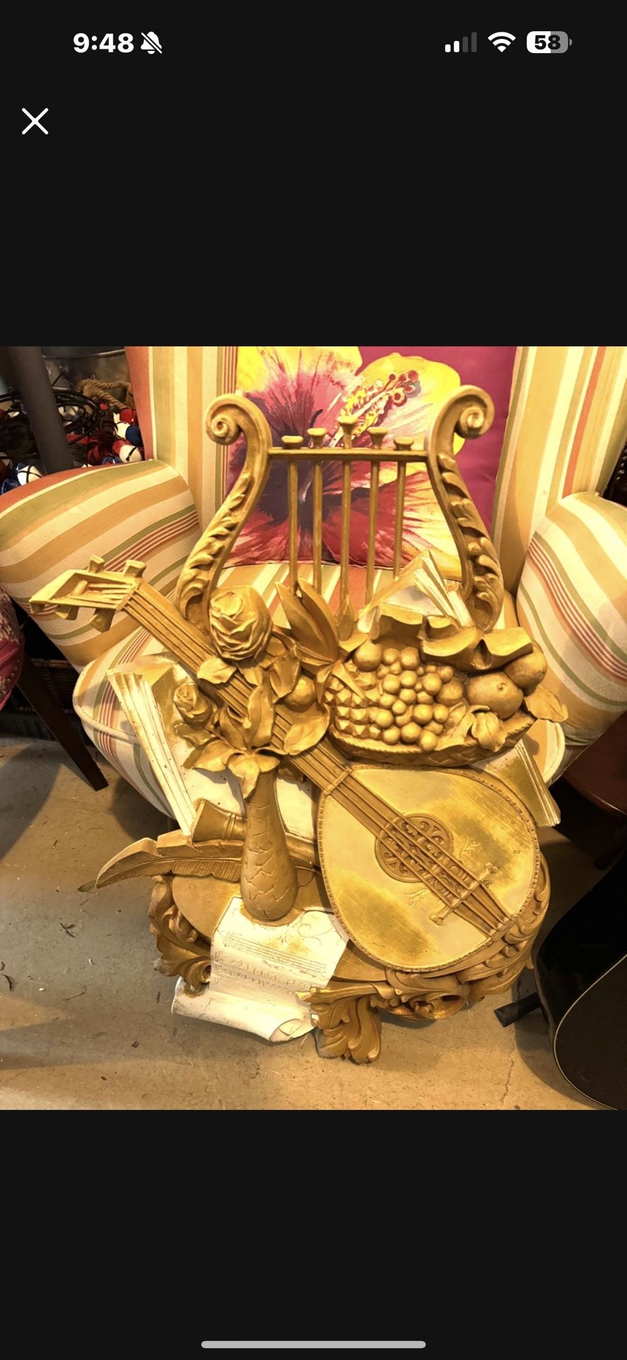 Mid-century modern Sirocco, very large wall decor, heavy plastics