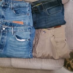 $80 FOR ALL!  Have 4 Pairs Of Mens Jeans Like New Condition 